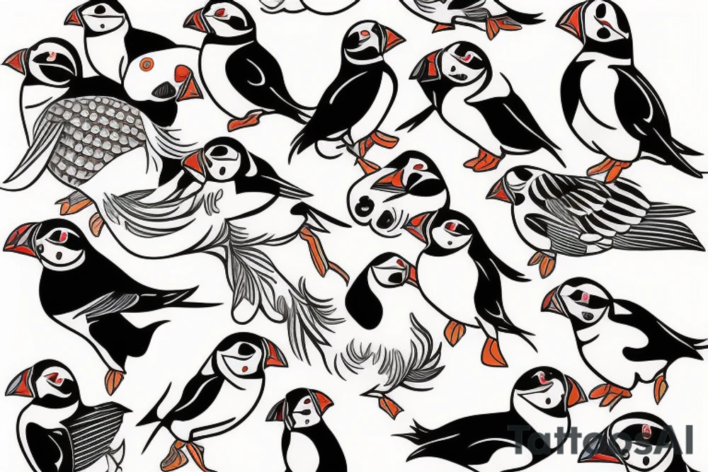 Puffin tattoo idea