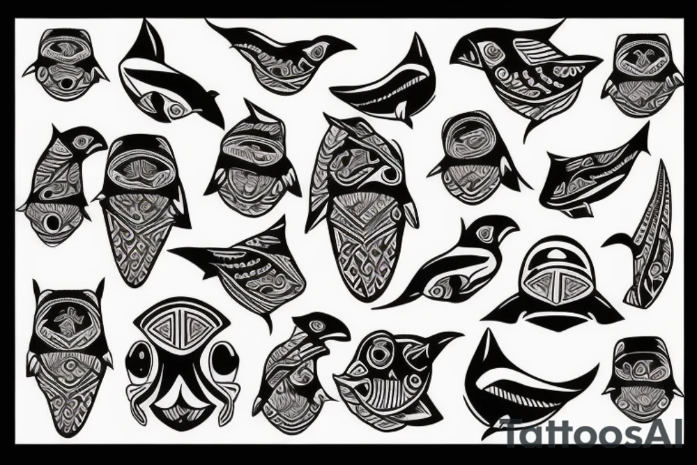 Puffin mola tattoo idea