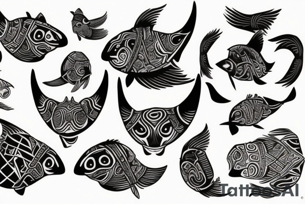 Puffin mola tattoo idea