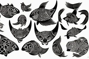 Puffin mola tattoo idea