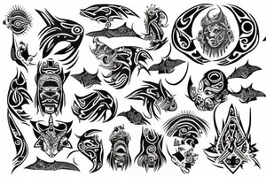 Mola art tattoo idea