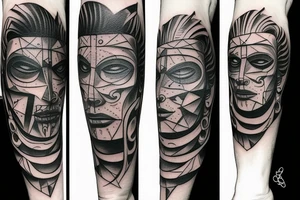 Lobo e homem de ferro tattoo idea