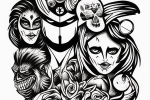 Lobo e homem de ferro tattoo idea