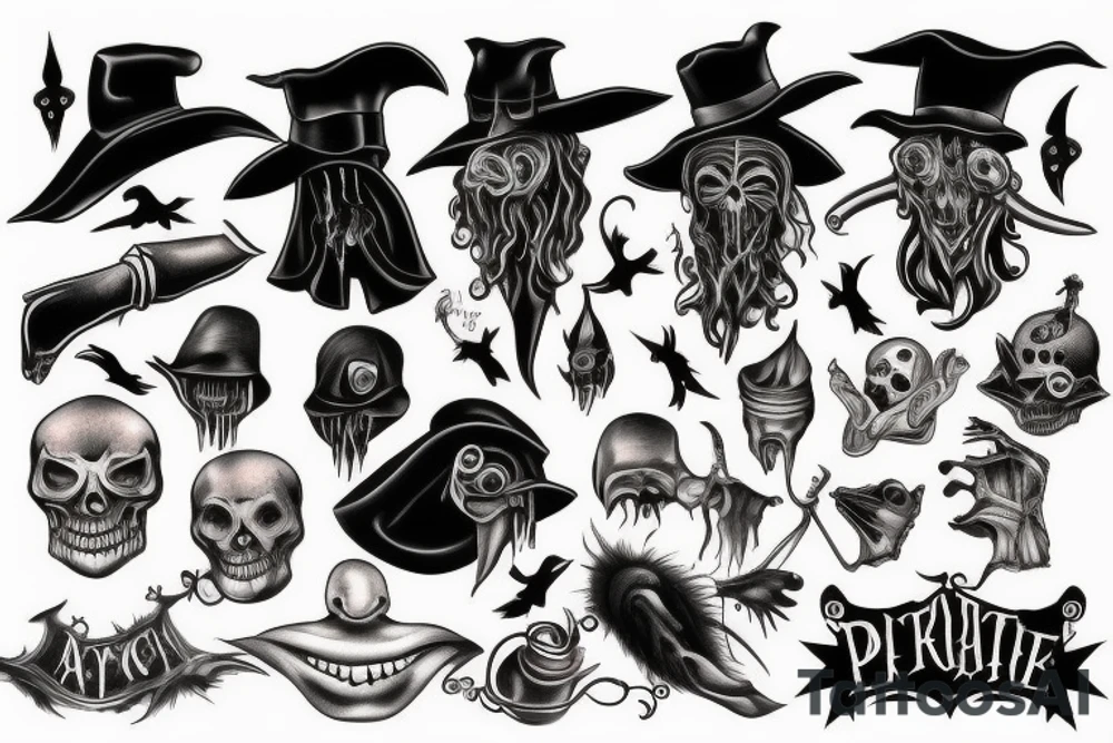 Dark scary tattoo idea