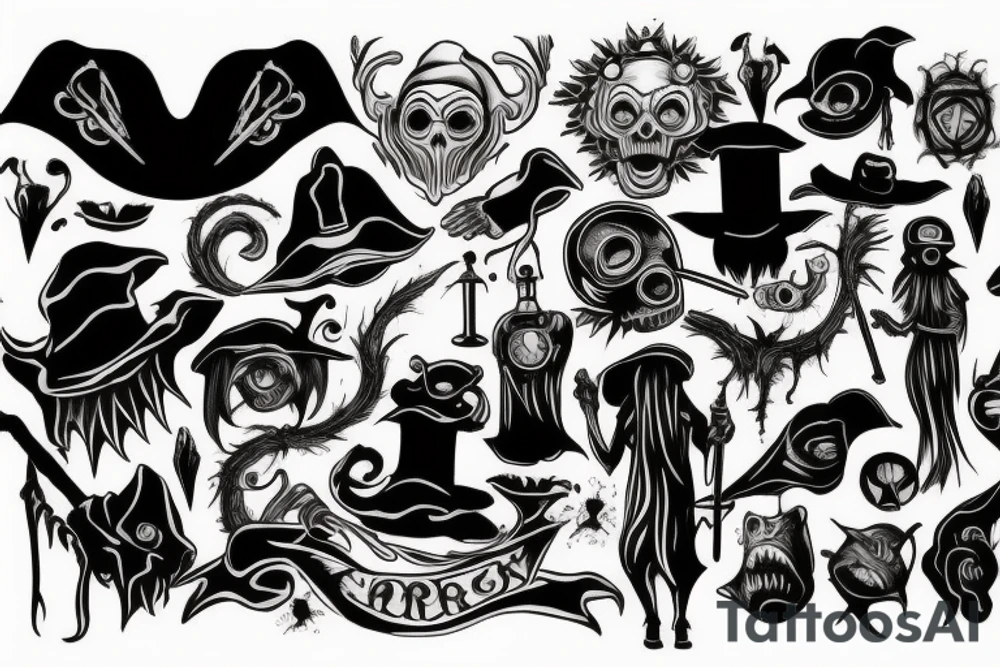 Dark scary tattoo idea