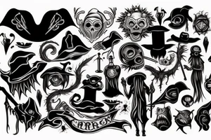 Dark scary tattoo idea
