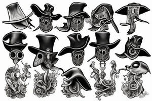 plague doctor sleeve tattoo idea