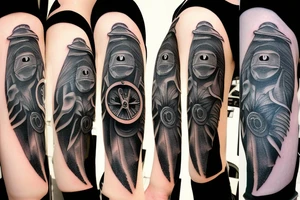plague doctor sleeve tattoo idea