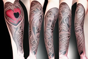 heart with a clock tattoo idea