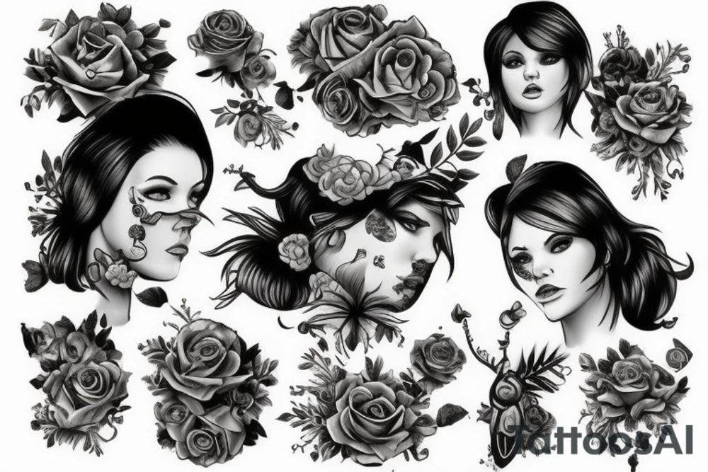 Large he'll scene tattoo idea