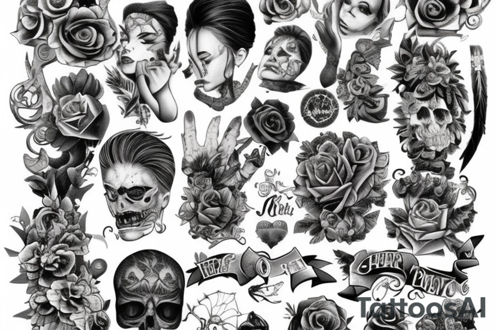 Large he'll scene tattoo idea