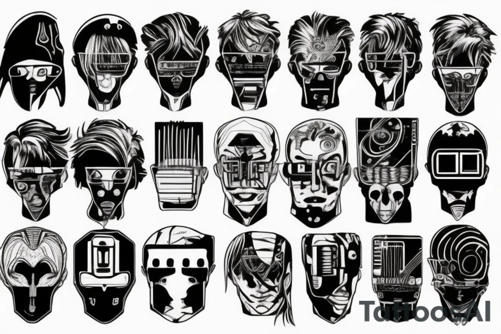 cyber punk tattoo idea