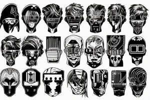 cyber punk tattoo idea