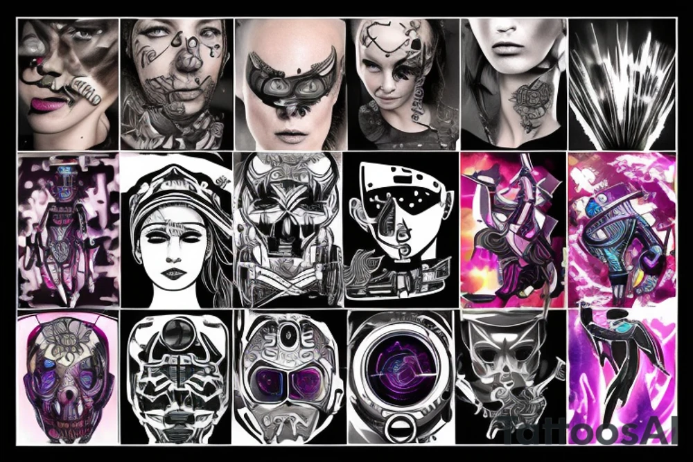 cyber punk tattoo idea