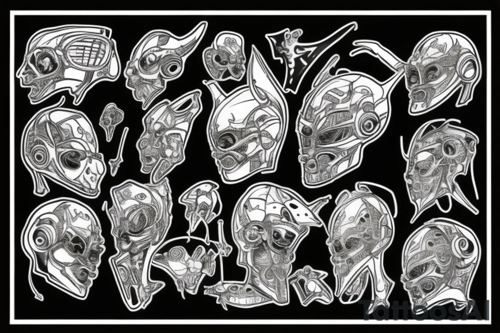 cyber punk tattoo idea