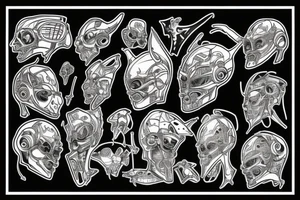 cyber punk tattoo idea