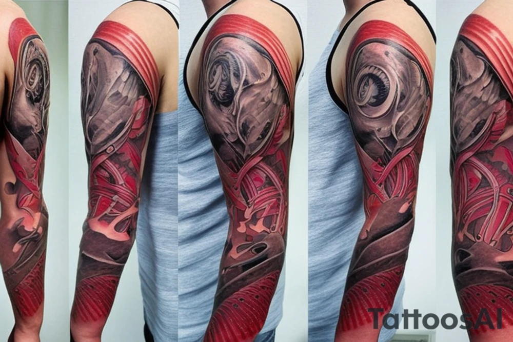 hyper realistic heart tattoo idea
