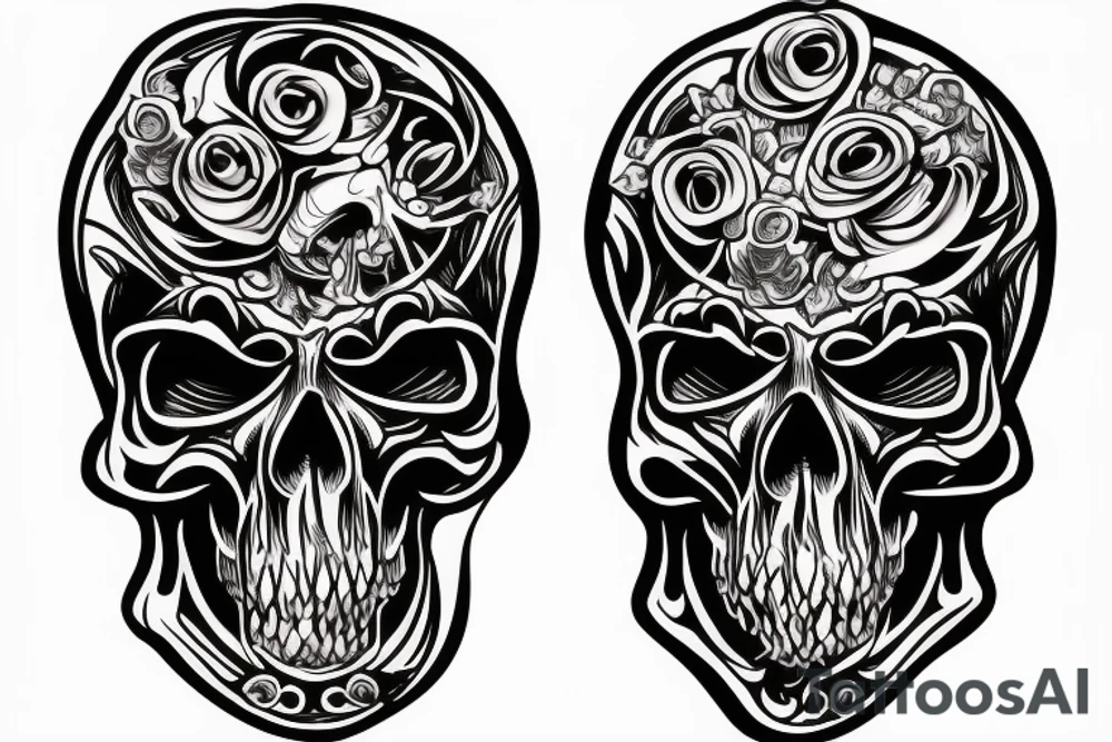 full skull tattoo idea