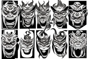 oni mask samuri tattoo idea