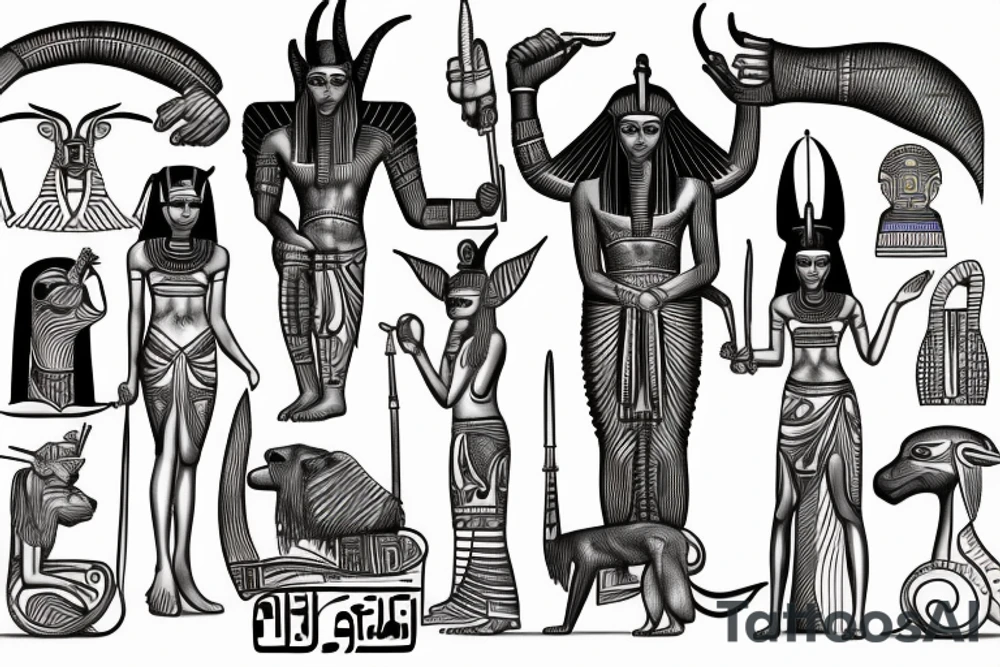 the egyptian god anubis arm tattoo tattoo idea