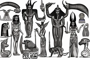 the egyptian god anubis arm tattoo tattoo idea