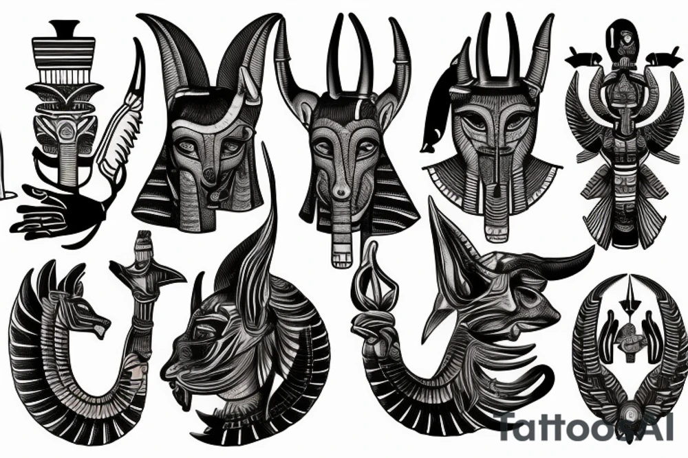 the egyptian god anubis arm tattoo tattoo idea