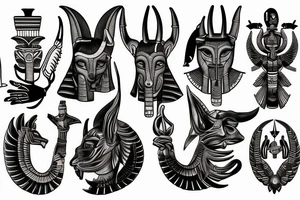 the egyptian god anubis arm tattoo tattoo idea