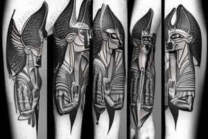 the egyptian god anubis arm tattoo tattoo idea