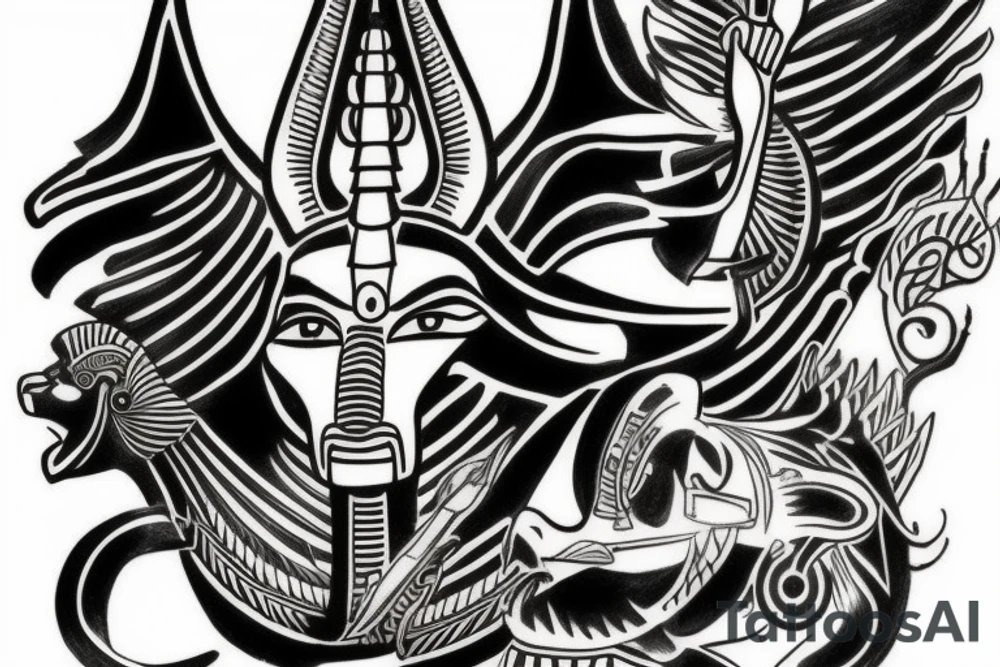 the egyptian god anubis arm tattoo tattoo idea