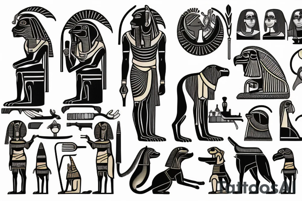 the egyptian god with dog head anubis arm tattoo tattoo idea