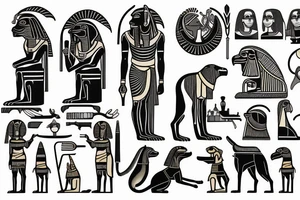 the egyptian god with dog head anubis arm tattoo tattoo idea