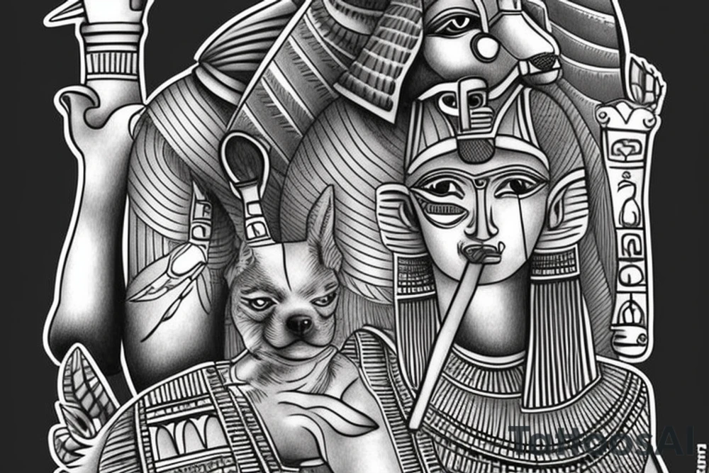 the egyptian god with dog head anubis arm tattoo tattoo idea