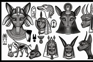 the egyptian god with dog head anubis arm tattoo tattoo idea