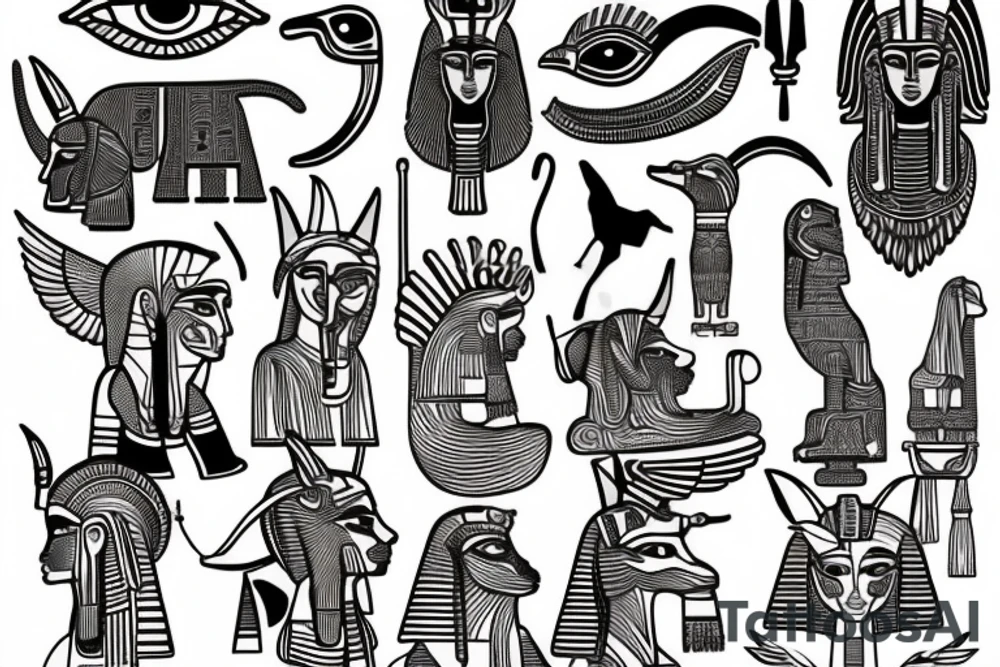 the egyptian god with dog head anubis arm tattoo tattoo idea