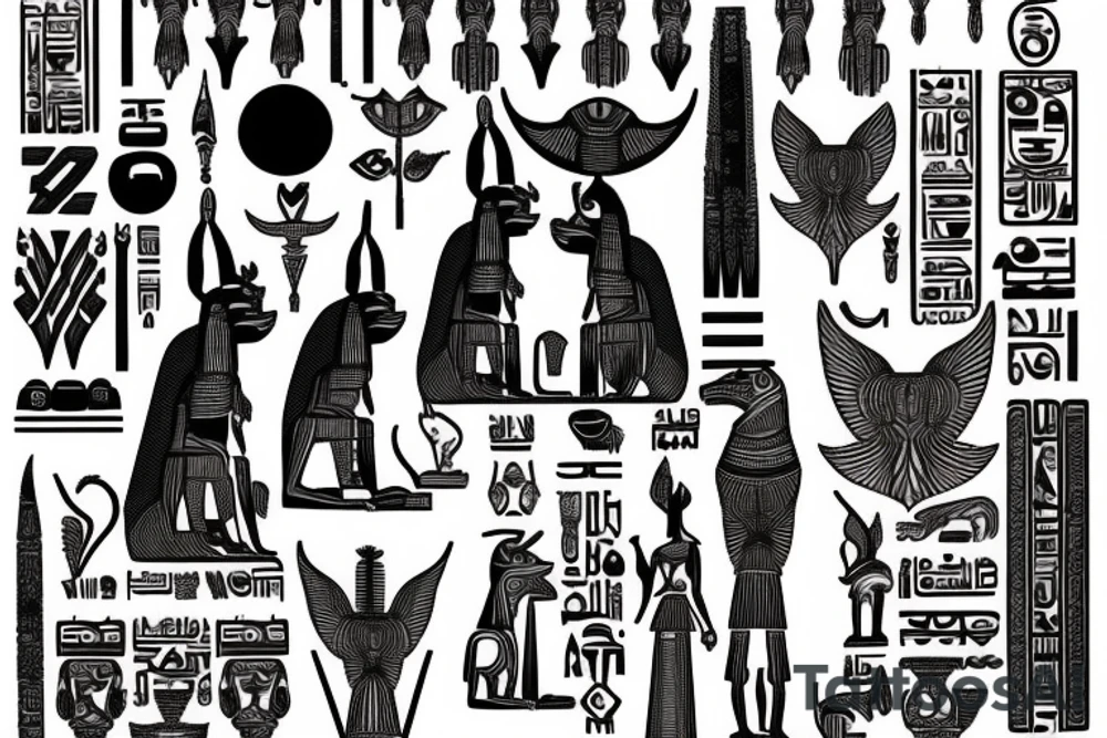 the egyptian god anubis arm tattoo tattoo idea