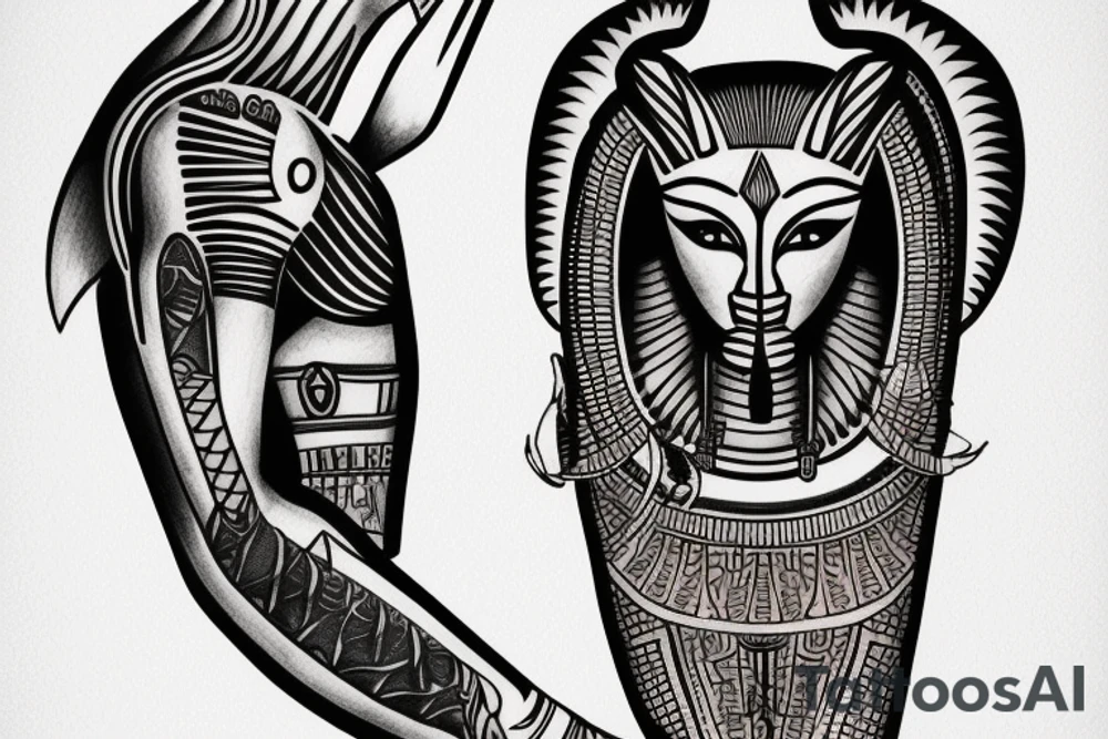 the egyptian god anubis arm tattoo tattoo idea