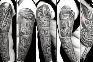 the egyptian god anubis arm tattoo tattoo idea