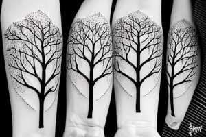 tree tattoo that represents this poem
"And they were like two seedlings.
Planted from the same fruit.
Apart.
But ever growing towards each other.
Each was an extension of the other." tattoo idea