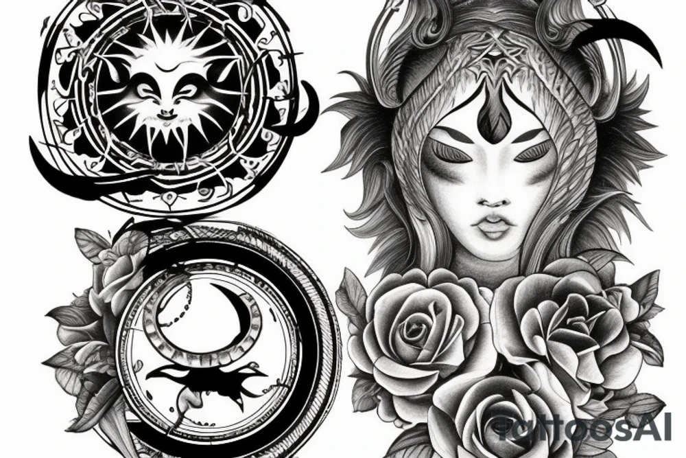 Leo sun, Gemini moon, Aries ascendant tattoo idea