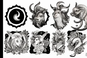Leo sun, Gemini moon, Aries ascendant tattoo idea
