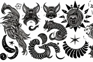 Leo sun, Gemini moon, Aries ascendant tattoo idea