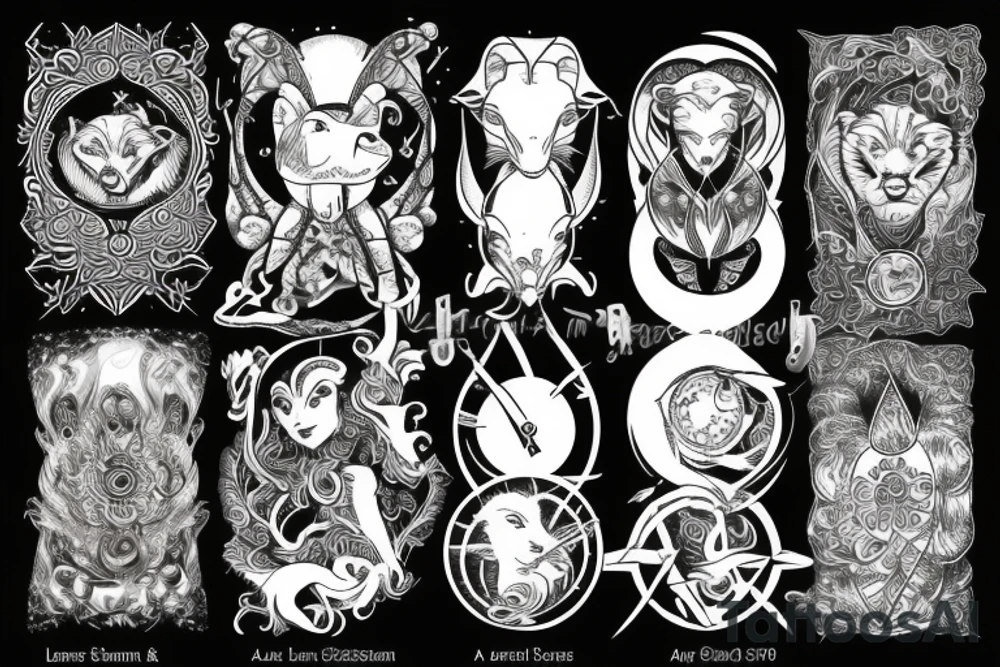 Leo sun, Gemini moon, Aries ascendant tattoo idea