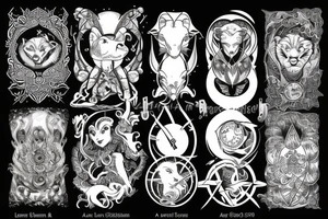 Leo sun, Gemini moon, Aries ascendant tattoo idea
