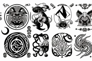 Leo sun, Gemini moon, Aries ascendant tattoo idea