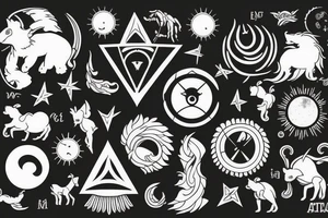Leo sun, Gemini moon, Aries ascendant tattoo idea