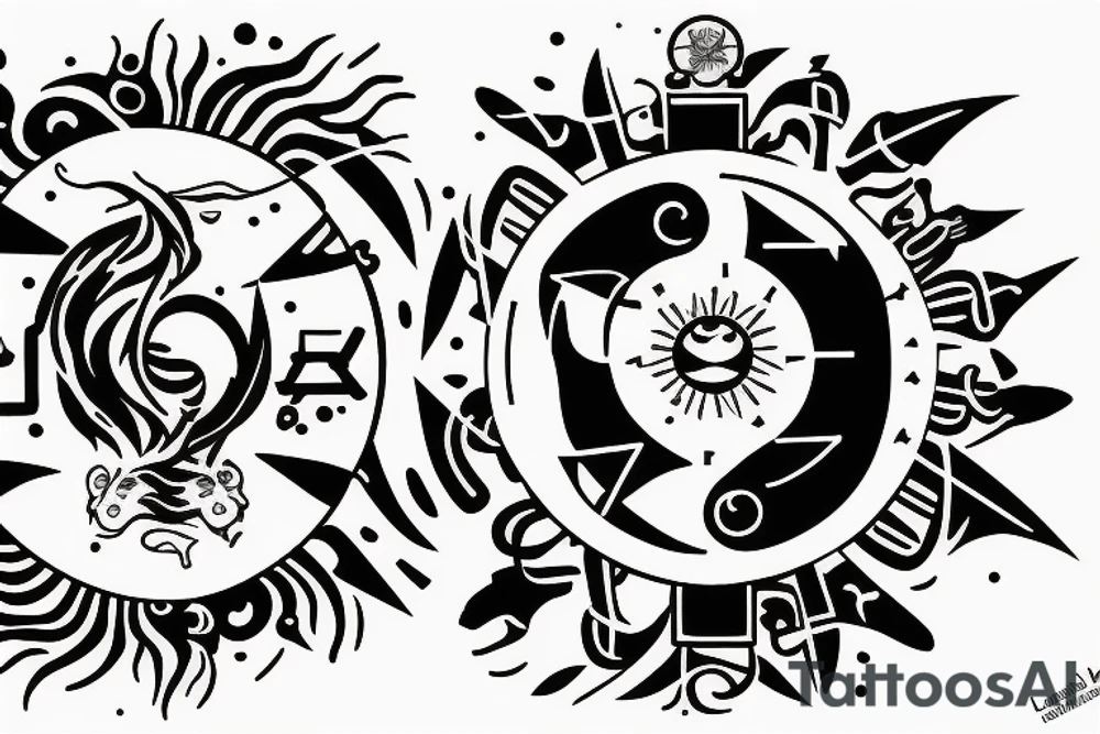 Leo sun, Gemini moon, Aries ascendant tattoo idea