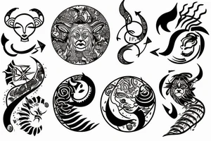Leo sun, Gemini moon, Aries ascendant tattoo idea