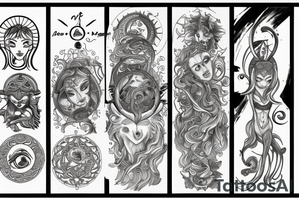 Leo sun, Gemini moon, Aries ascendant tattoo idea