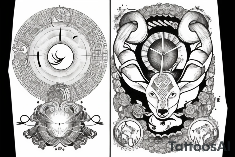 Leo sun, Gemini moon, Aries ascendant tattoo idea