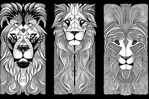 Lion sun tattoo idea